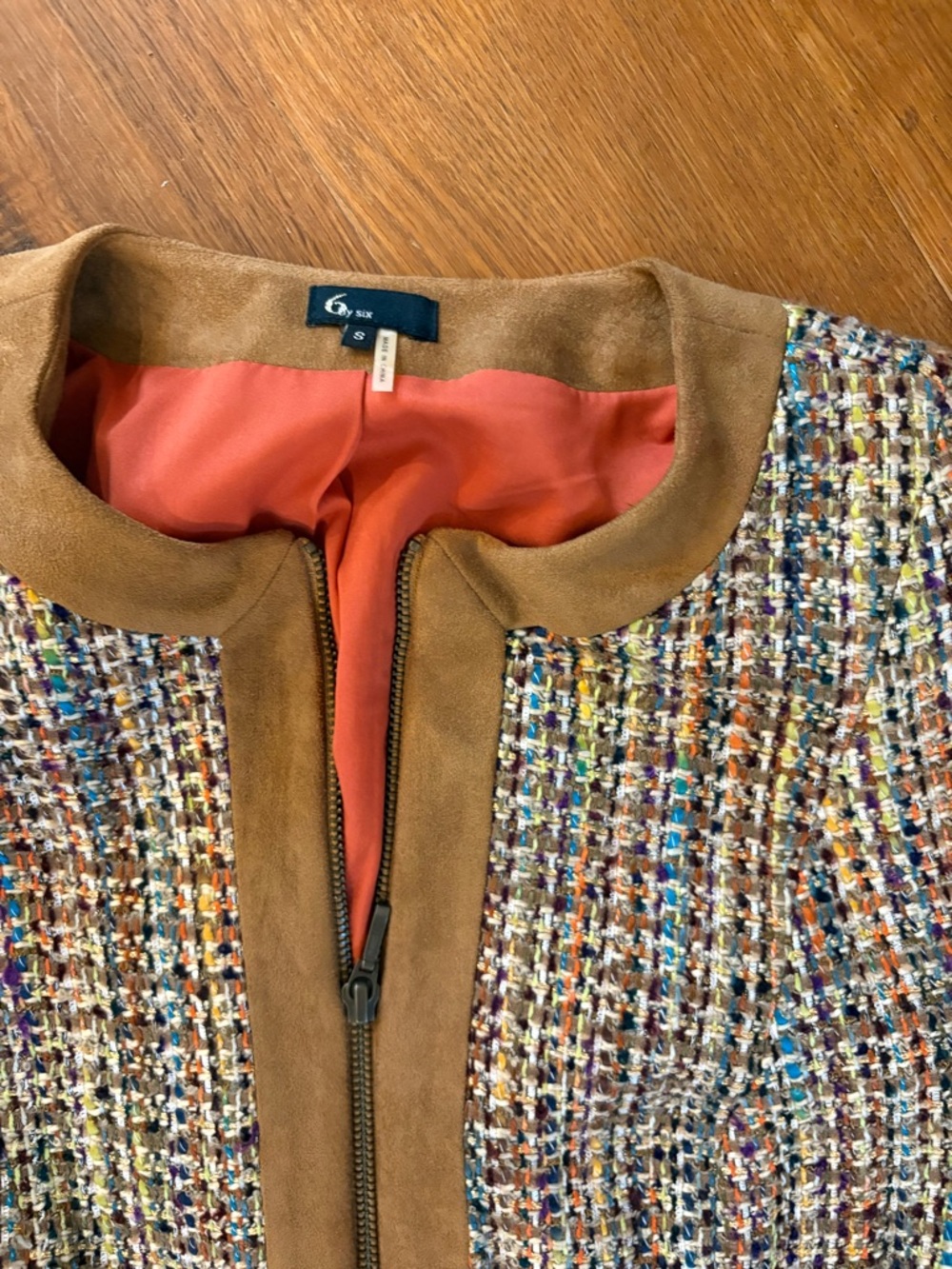 6 by Six Multicolor Tweed Jacket Size S - Picture 2 of 8